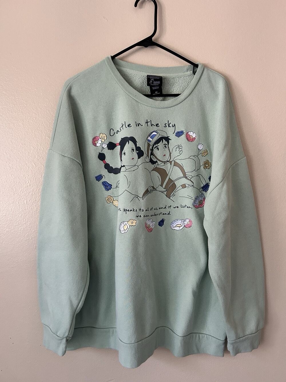 Her Universe Studio Ghibli Castle in the Sky Sweatshirt Women's Size 2X Green